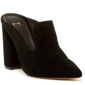 Marc Fisher LTD Black Suede Heeled Mules